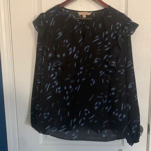 NWT Hope & Harlow Sheer Long-sleeve Blouse Size XL